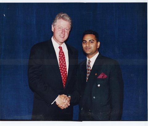 With President Clinton